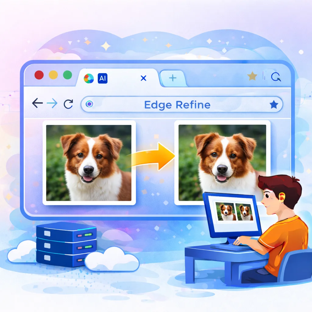 Edge refinement tool preview
